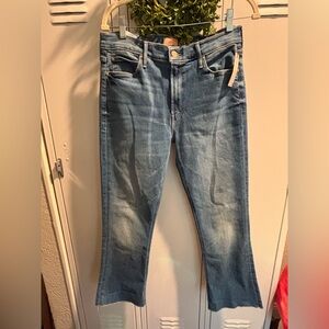 NWT! Mother Denim Runway Fray Sz 30 Retail $248 Medium Wash from Anthropologie